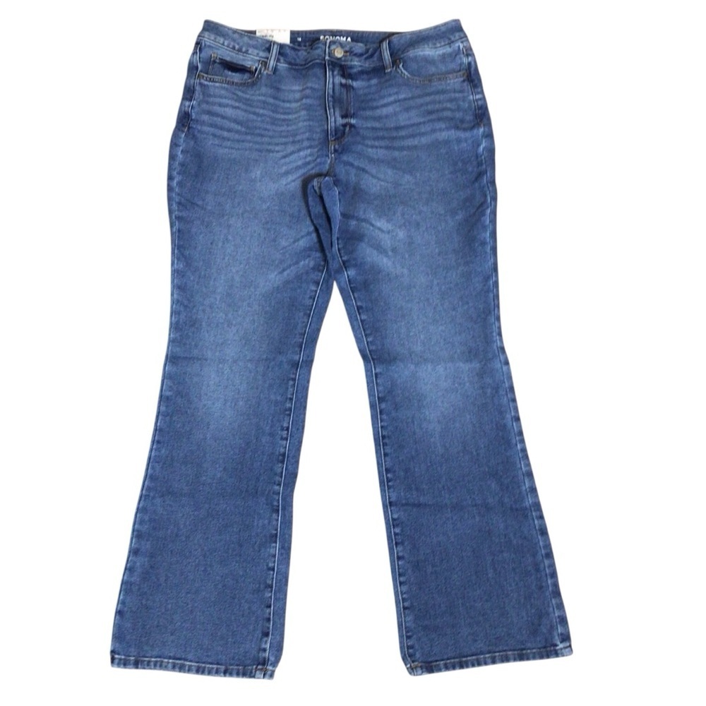 Sonoma Goods For Life Women’s Size 16 Mid Rise Everyday Bootcut Jeans Stretch